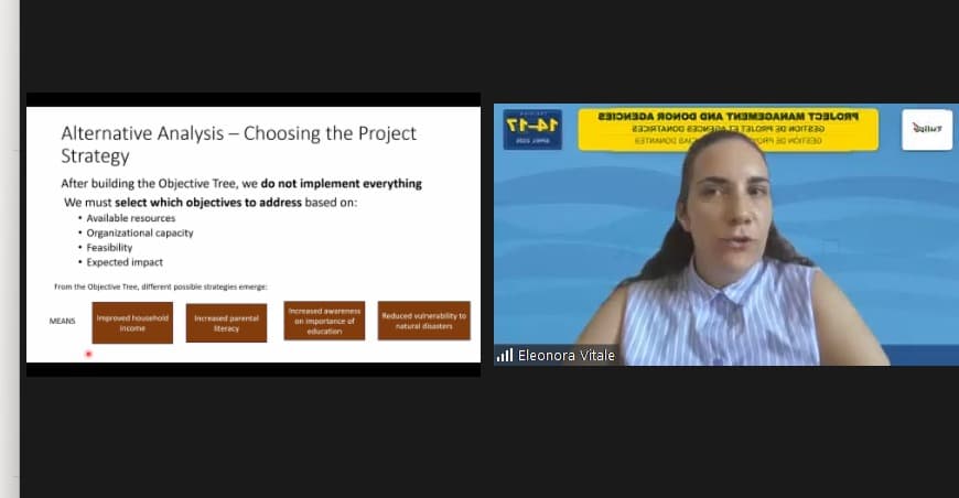 Eleonora Vitale presenting alternative analysis